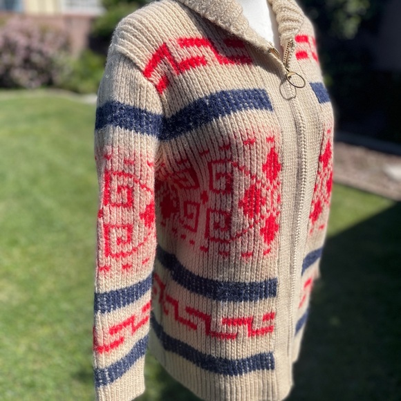 Vintage 60s/70s Wool Knockabouts by Pendleton Westerly Big Lebowski Sweater - Picture 3 of 10